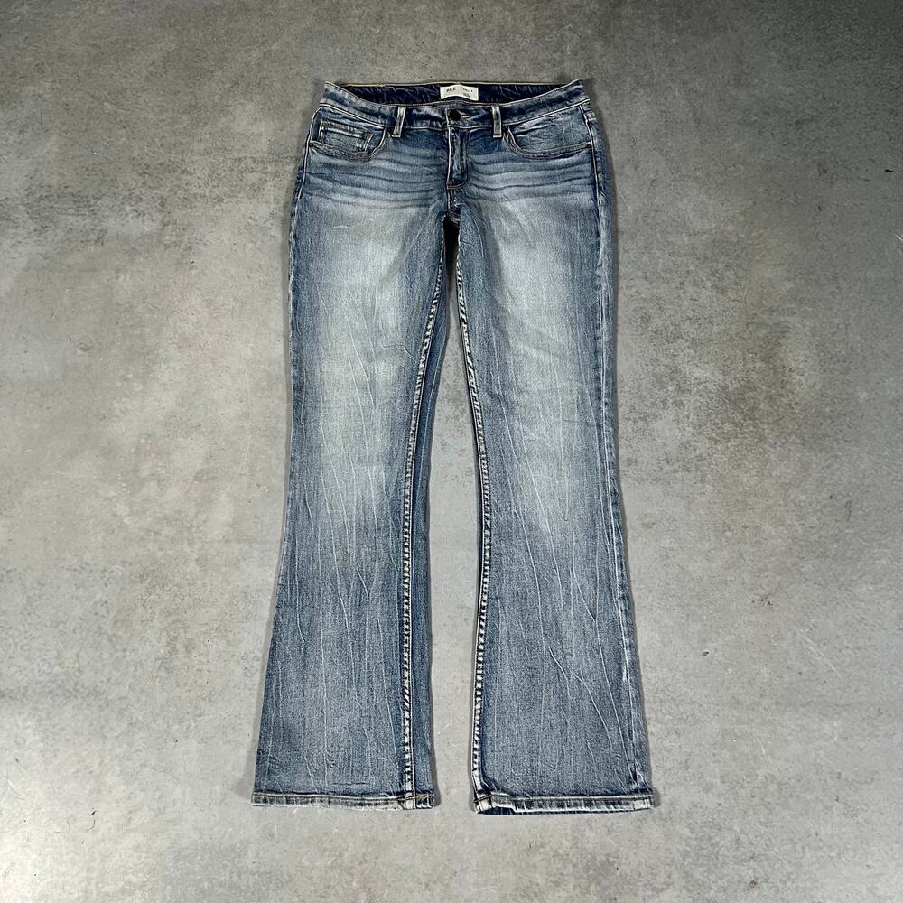 BKE Bootcut Slim Fit Low Rise Stella Women's Size 31 Stretch Jeans Light Flared